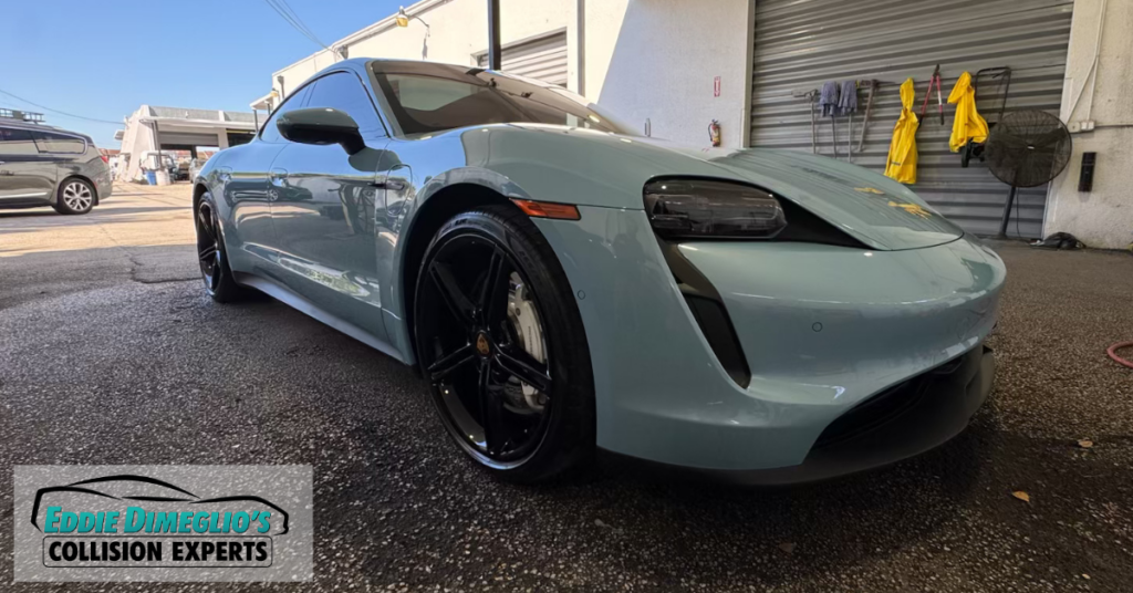 Porsche Taycan after full-service collision repair in South Florida