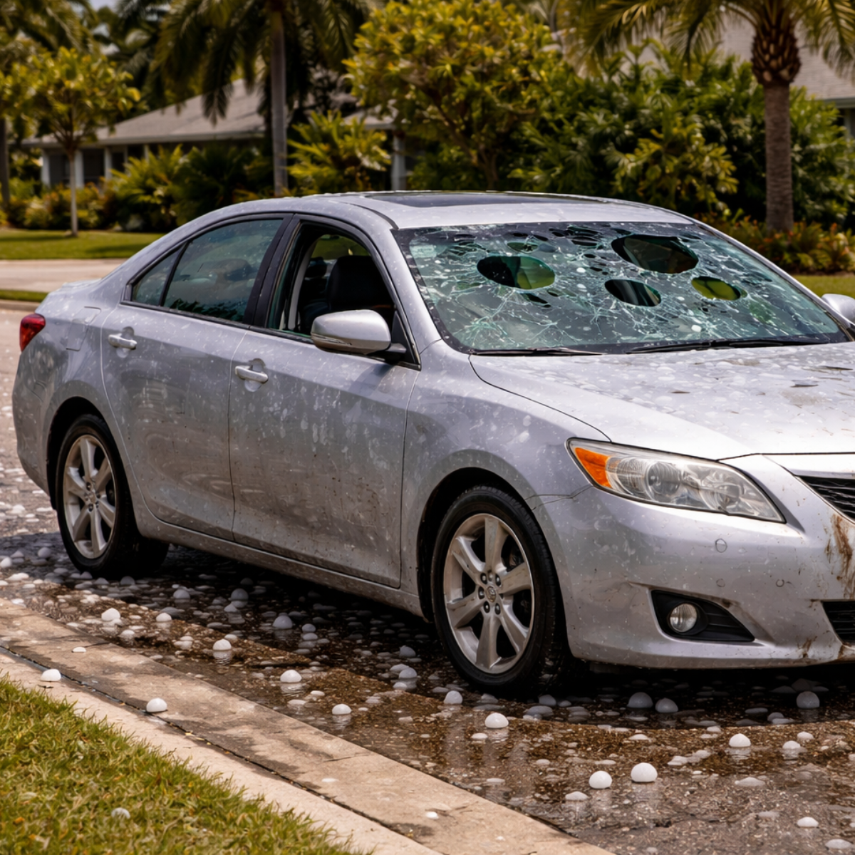 Hail damage vehicle repair in South Florida